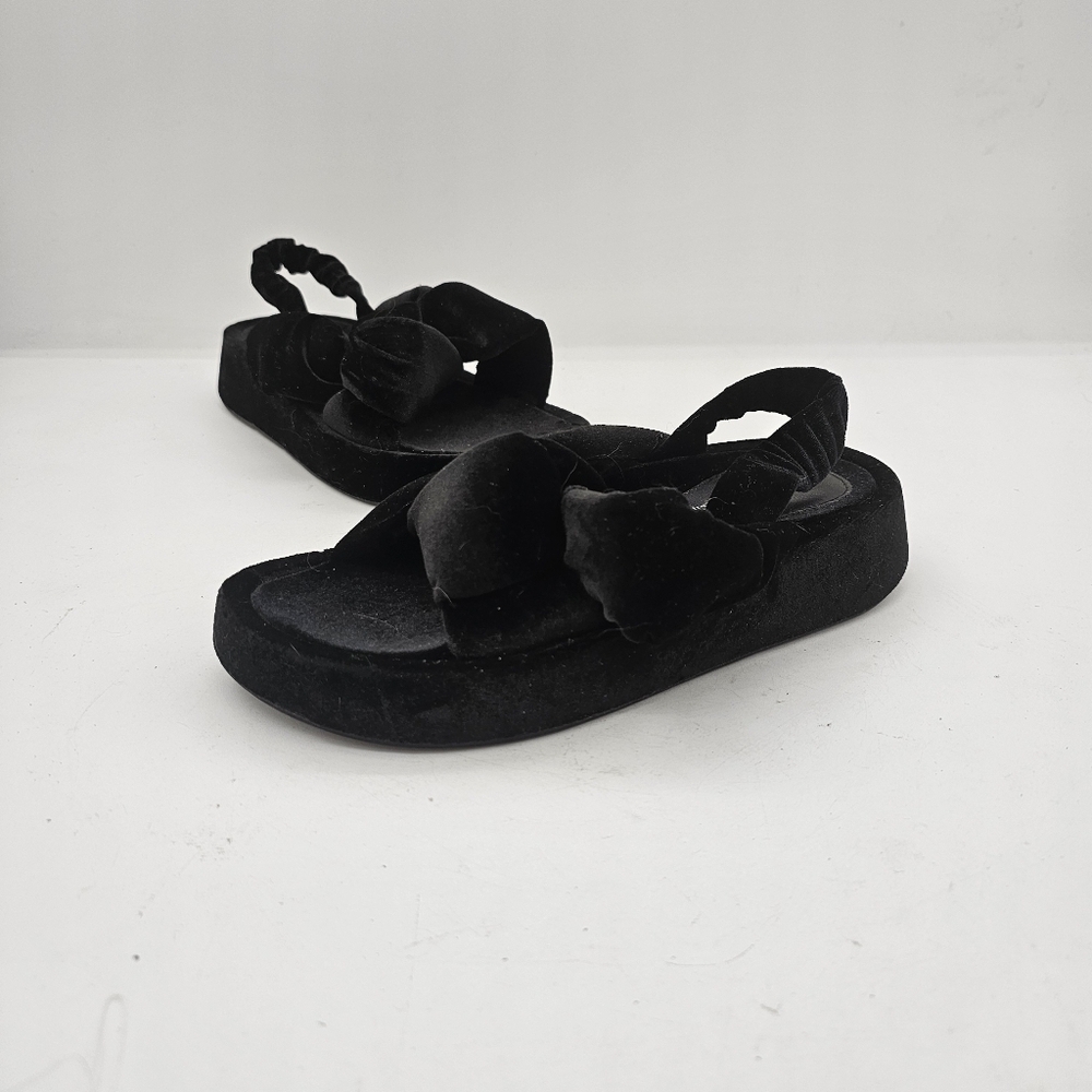 Jeffrey Campbell Sying Slingback Sandals Black Velvet Size 6 - Picture 3 of 12